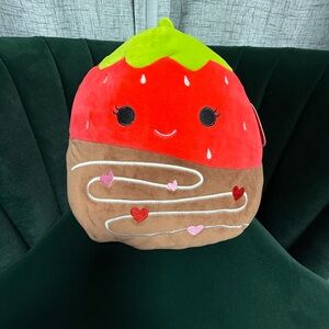 12" Scarlet the Strawberry Squishmallow with Heart Accents